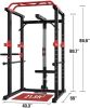 Multi-functional Power Cage,Home Adjustable Pullup Squat Rack 1000Lbs Capacity Comprehensive Fitness Barbell Rack