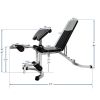 6+3 Positions Adjustable Weight Bench with Leg Extension - Olympic Utility Benches with Preacher Curl