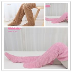 Over Knee High Fuzzy Long Socks Winter Warm Cold Leg Knee Joint Cold-proof Stockings Home Floor Sleeping Socks (Option: Set10-Average Size)