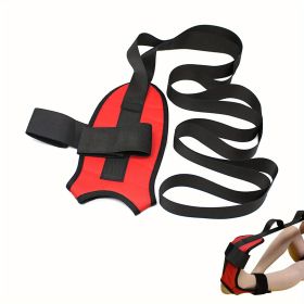 Fitness Resistance Belt; Ballet Yoga Pilates Gymnastics Dance Leg Trainer Stretch Strap For Women Lady Training (Color: Red)