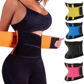 Waist Trainers for Men Women Waist Trimmers Workout Sweat Band Belt for Back Stomach Support (Color: YELLOW)