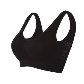 Women Yoga Underwear Padded Crop Tops Underwear Gym Top Yoga Sport Bra Breathable Fitness Running Vest Yoga Bras Sports Type (Color: Black)