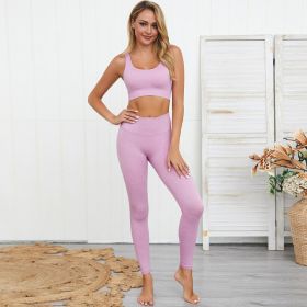 Yoga exercise suit (Color: Purple set)