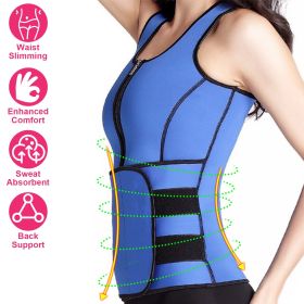 Waist Trainer for Women Men Unisex Running Walking Yoga (Color: Blue)